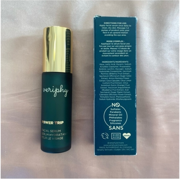 NIB $90 Luxury Veriphy Power Trip Phytoglycogen & AHA facial serum - Picture 3 of 8
